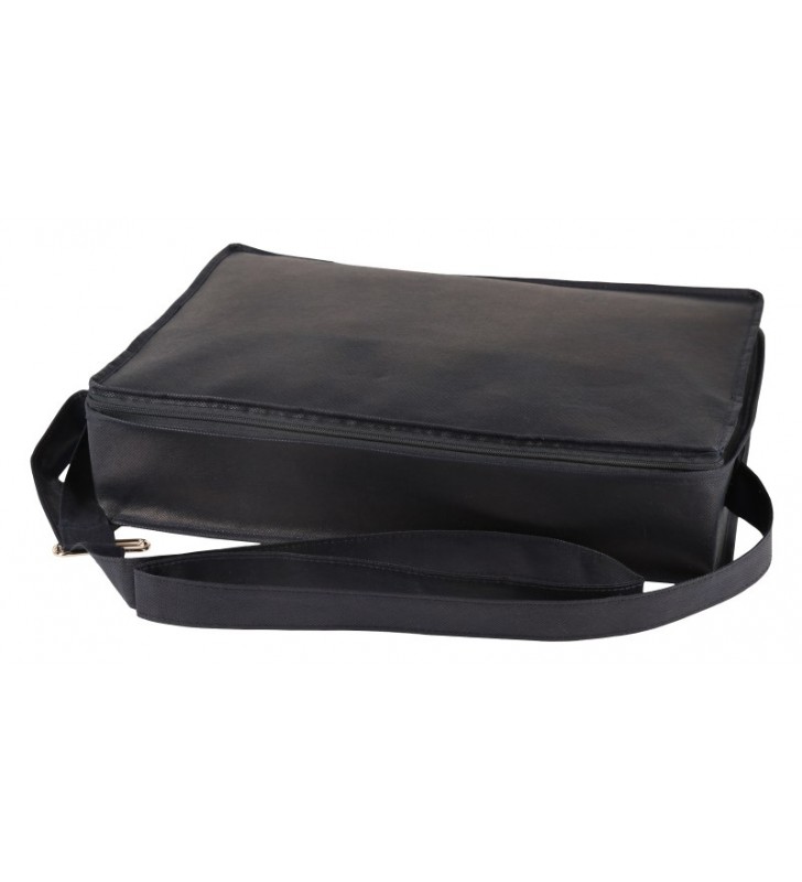 Borsa porta calici a tracolla in tnt per 4 Calici ISO, 1 cavatappi (vuoto) Borsa porta calici a tracolla in tnt per 4 Calici ISO, 1 cavatappi (vuoto)