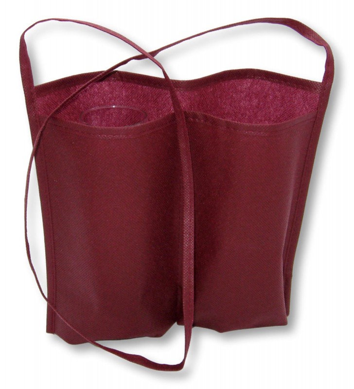 Sacs porte-verres DUO en tissus non tissé bordeaux, pour deux INAO verre Sacs porte-verres DUO en tissus non tissé bordeaux, pour deux INAO verre