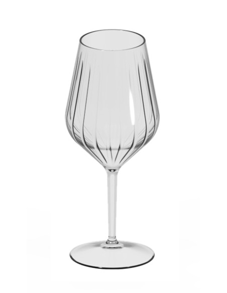 Calici vino Kaleido, aperitivi plastica tritan riutilizzabile cl. 47, trasparente