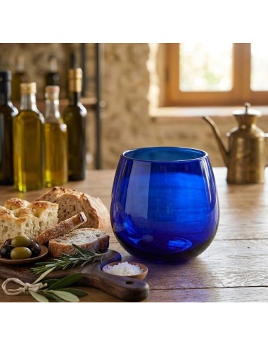 Cobalt blue olive oil tasting glass COI panel test