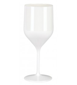 Verres à dégustation en plastique réutilisables 25 Cl, blanc, 6 pièces