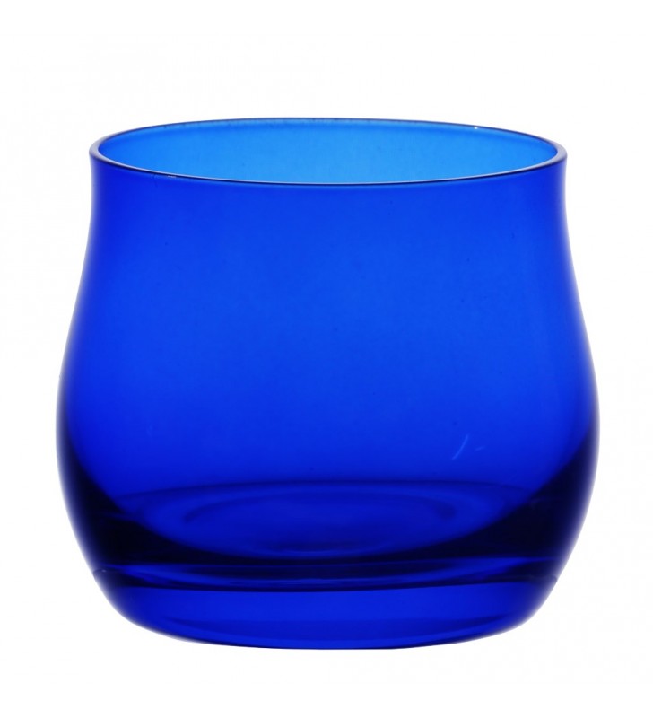 Olive oil glasses, cobalt blue