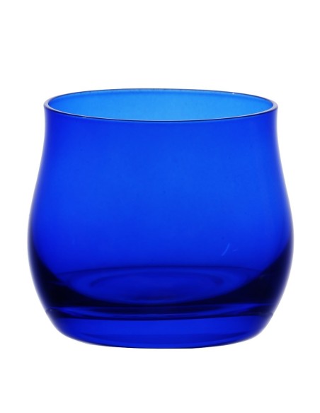 Olive oil glasses, cobalt blue