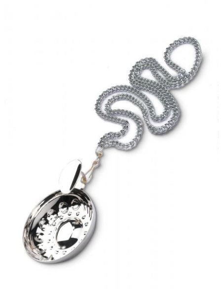 Tastevin en argent avec chaîne