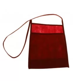 Sacca portabicchieri bordeaux, dimensione 17,5 cm x 23 cm