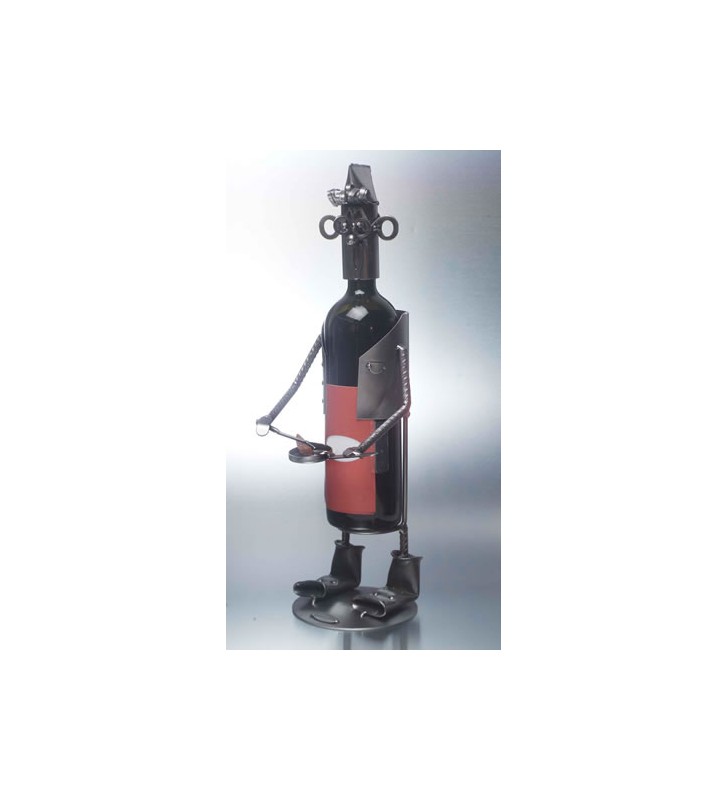Porte-bouteille de vin, Chef, Métal Porte-bouteille de vin, Chef, Métal