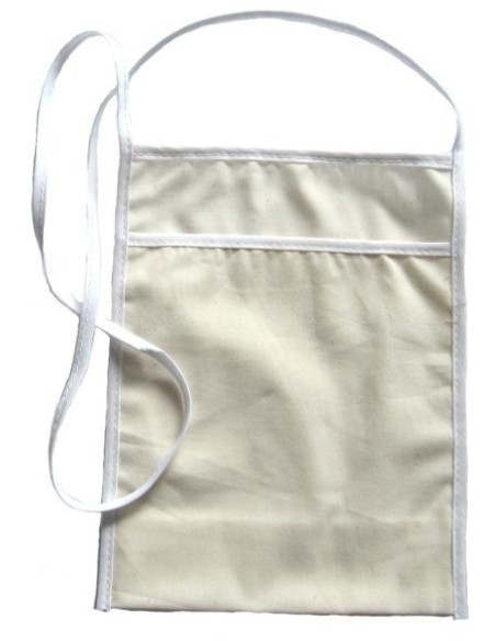 Beige Glashalter-Tasche aus Baumwolle, Standard