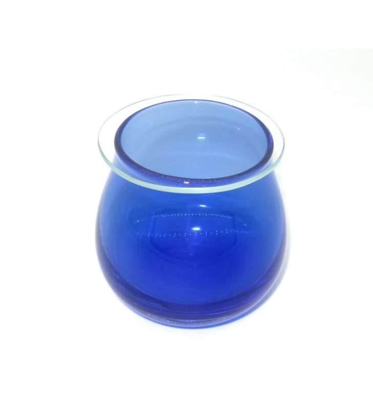 Bicchiere assaggia olio blu vetro soffiato con coperchio Bicchiere assaggia olio blu vetro soffiato con coperchio