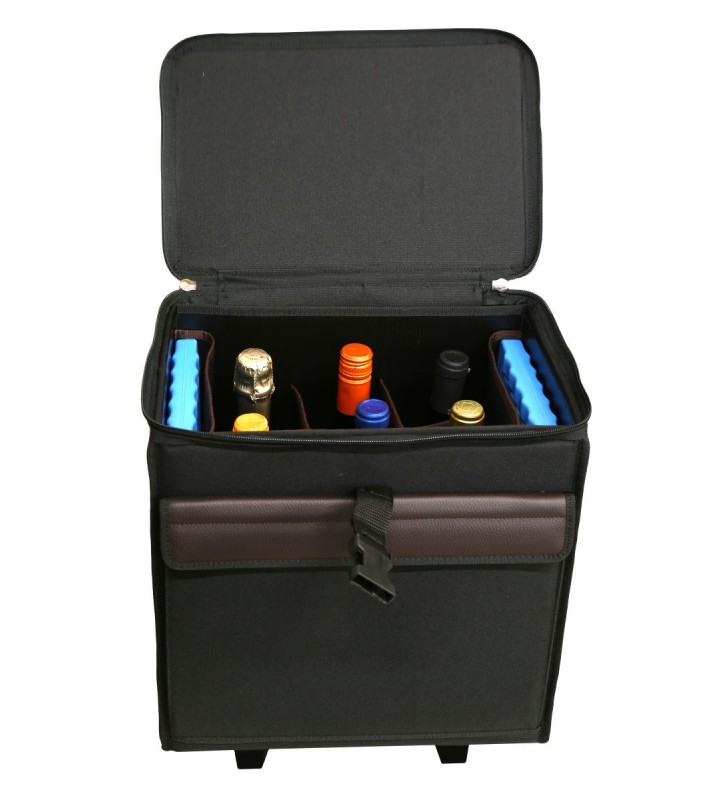 Interno del Trolley porta bottiglie refrigerato per 6 bottiglie di vino, non inclusi