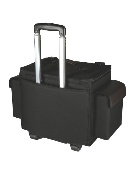 Trolley porta bottiglie refrigerato per 12 bottiglie di vino, vista retro trolley