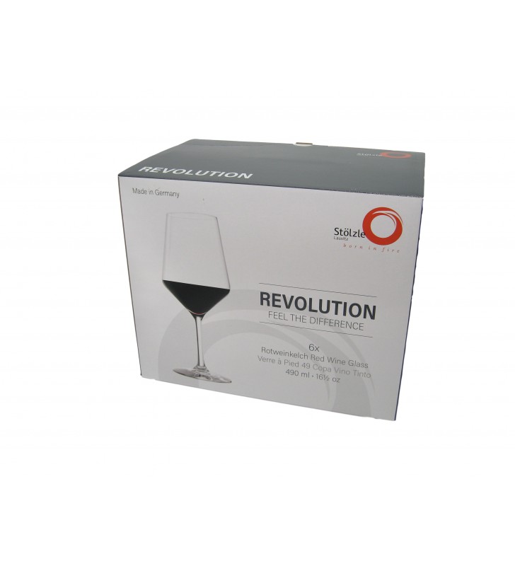 Verres à vin rouge Revolution Cl 49, Cristal, Stolzle, 6 pièces