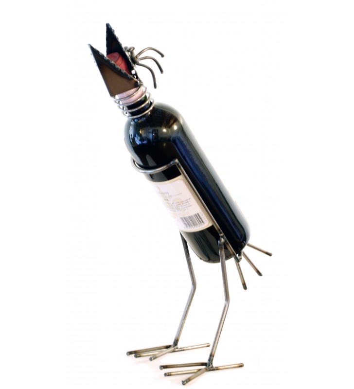Porte-bouteille de vin, corbeau, métal Porte-bouteille de vin, corbeau, métal