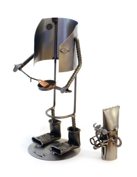Metal Cook wine Bottle Holder, original design