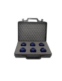 Set Olive oil tasting, 1 carrying case, 6 COI cobalt blue glasses