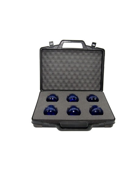 Set Olive oil tasting, 1 carrying case, 6 COI cobalt blue glasses