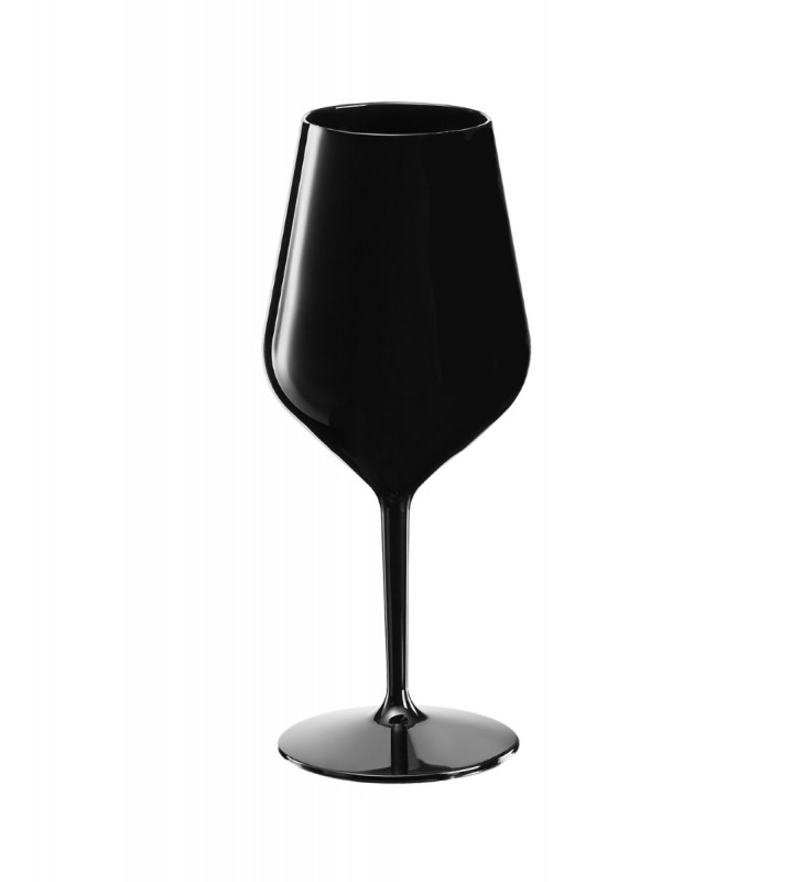 Verres à vin en Tritan plastique réutilisables 47 Cl, noire, 6 pièces Verres à vin en Tritan plastique réutilisables 47 Cl, noire, 6 pièces