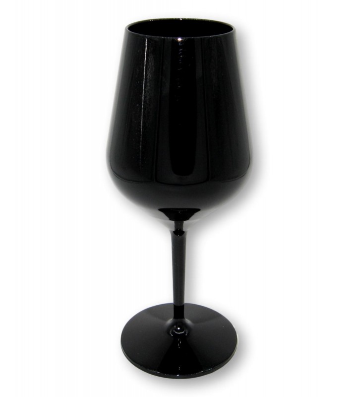 Verres à vin en Tritan plastique réutilisables 47 Cl, noire, 6 pièces Verres à vin en Tritan plastique réutilisables 47 Cl, noire, 6 pièces