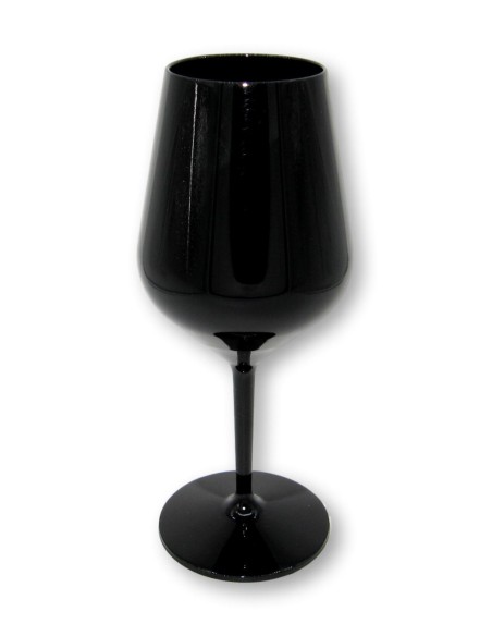 Verres à vin en Tritan plastique réutilisables 47 Cl, noire