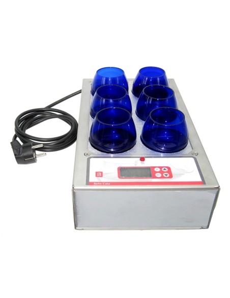 Olive Oil warmer for 6 oil tasting glasses IOC panel testing