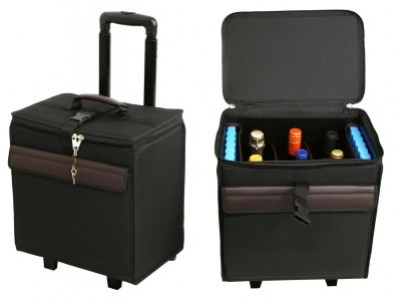 La valise de transport pour bouteilles pour l'agent commercial du vin